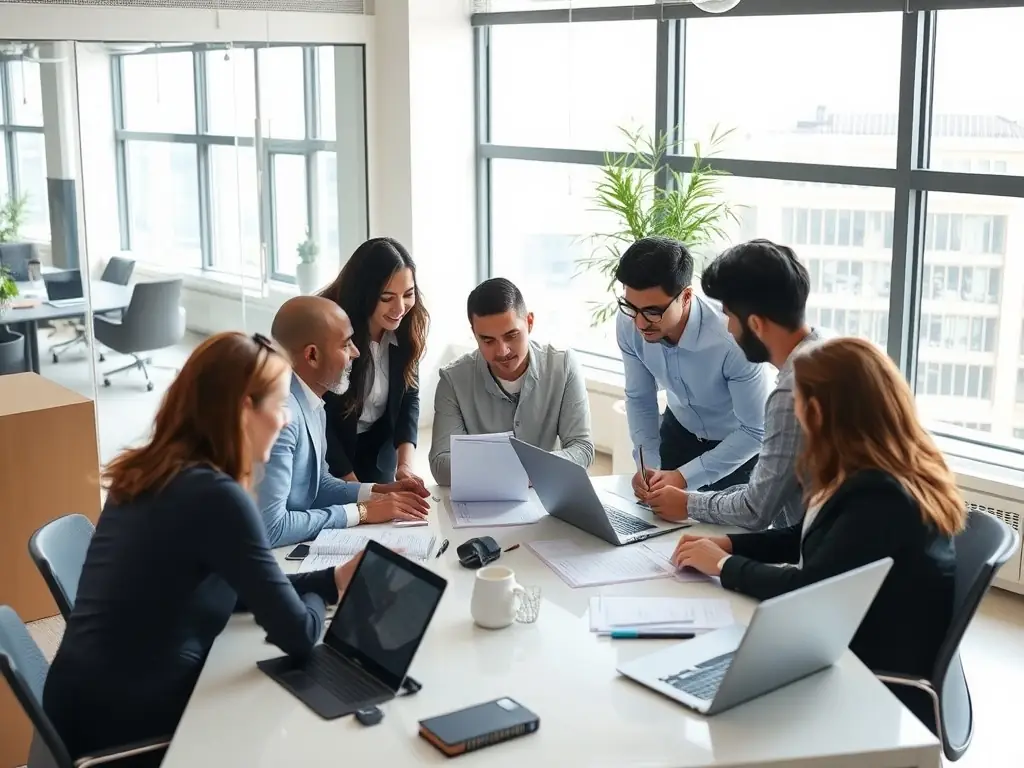 A business continuity planning session with professionals discussing strategies.